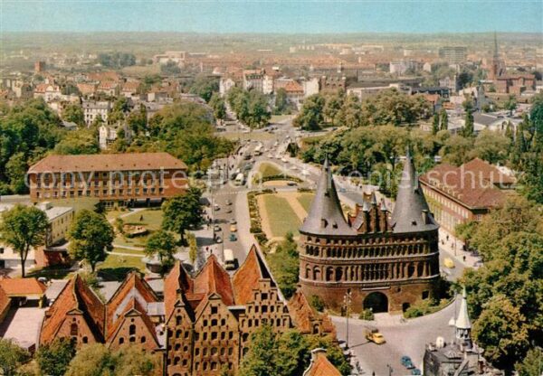 Luebeck Blick vom Aussichtsturm Sankt Petri Hol
