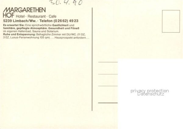Limbach Westerwald Hotel Restaurant Margarethenhof – Bild 2