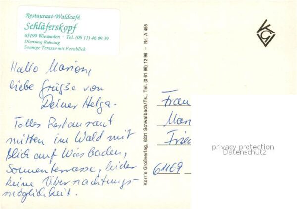 Wiesbaden Cafe Restaurant Schläferskopf – Bild 2