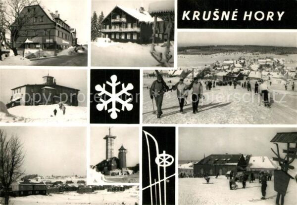 Krusne Hory Kirche Winterlandschaften
