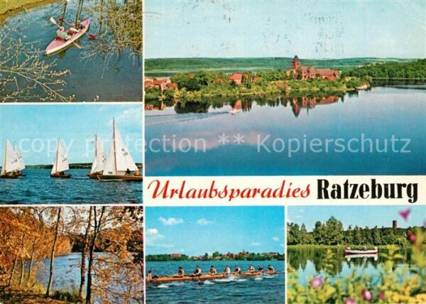 Ratzeburg Segelboote Kanuten Panorama