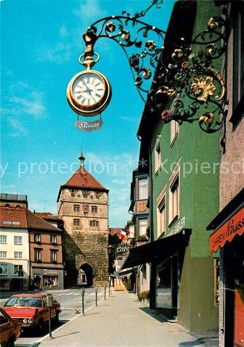 Rottweil Neckar Blick zum Schwarzen Tor Türschild