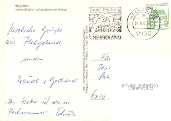 Helgoland Insel und Düne Fliegeraufnahme von West – Bild 2