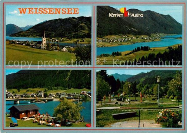 Gatschach Weissensee Techendorf Landschaftspanorama Minigolf