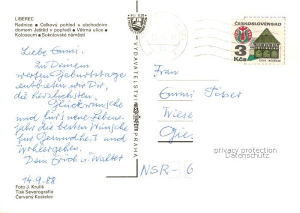 Liberec Rathaus Stadtpanorama Jested Store Kolo – Bild 2