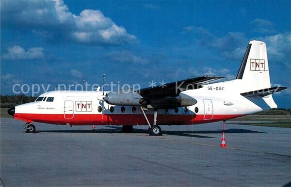 Flugzeuge Zivil TNT Malmoe Aviaton Fokker 27-600 SE-KGC