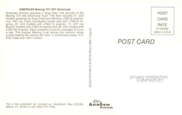 Flugzeuge Zivil American Boeing 727-227 Advanced – Bild 2
