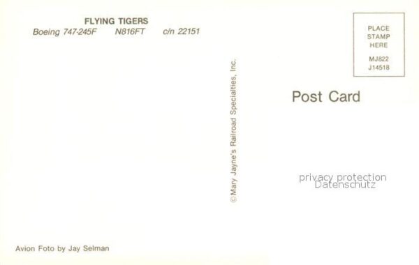 Flugzeuge Zivil Flying Tigers Boeing 747-245F N816FT c/ – Bild 2