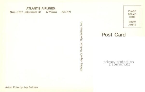 Flugzeuge Zivil Atlantis Airlines BAe 3101 Jetstream 31 – Bild 2