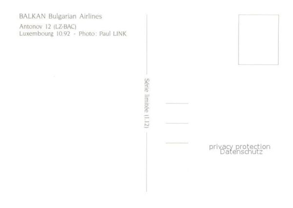 Flugzeuge Zivil Balkan Bulgarian Airlines Antonov 12 LZ – Bild 2