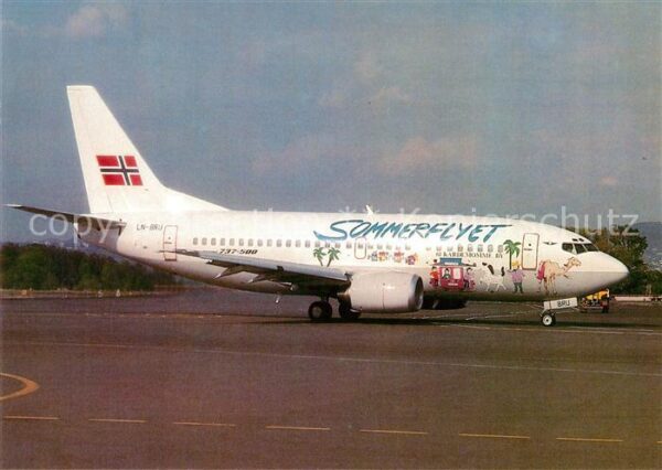 Flugzeuge Zivil Sommerflyet Braathens S.A.F.E. B737-5Q5