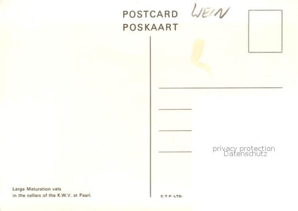 Wein Cellars K.W.V. Paarl Large Maturation – Bild 2