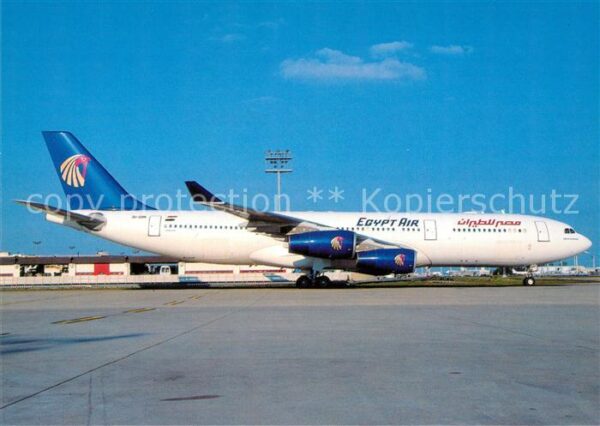 Flugzeuge Zivil Egyptair Airbus A-340-212 SU-GBM