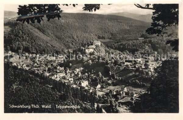 Schwarzburg Thueringer Wald Trippsteinblick