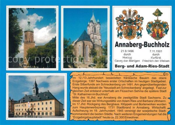 Annaberg-Buchholz Erzgebirge St Annenkirche St Katharinenkirche Rath