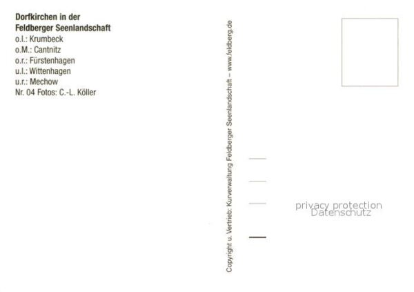 Feldberger Seenlandschaft Dorfkirchen in Krumbeck Cantnitz Fürste – Bild 2