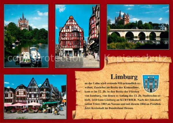 Limburg Lahn Stiftskirche Dom Lahnpartie Marktplatz