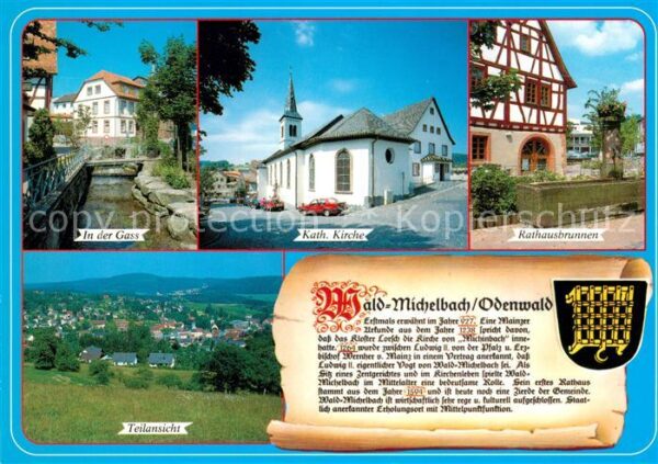 Wald-Michelbach In der Gass Kath Kirche Rathausbrunnen