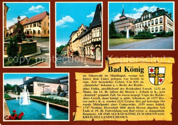 Bad Koenig Odenwald Brunnen Ortsmotive Kurzentrum