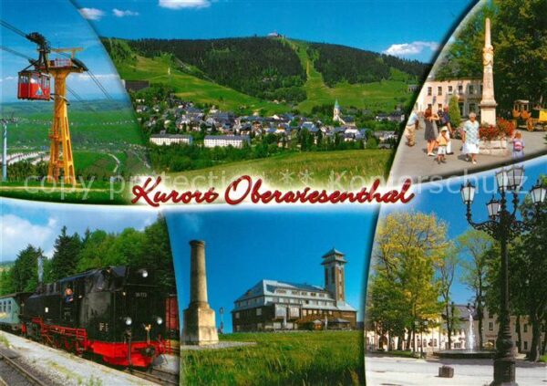 Oberwiesenthal Erzgebirge Seilbahn Panorama Postmeilensäule Dampf