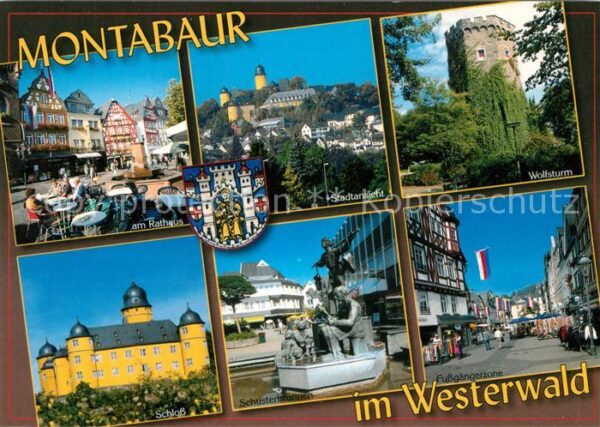 Montabaur Westerwald Am Rathaus Stadtansicht Wolfsturm Schlo