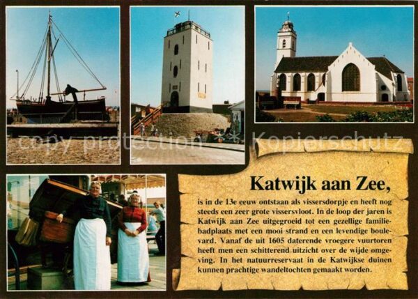 Katwijk aan Zee Fischerboot Leuchtturm Kirche Trachten