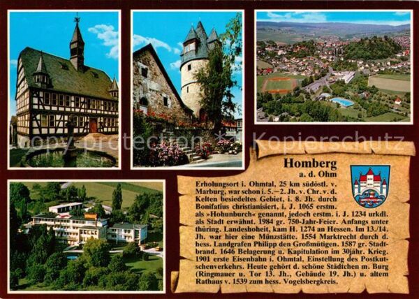 Homberg Ohm Rathaus Brauhausturm Fliegeraufnahme