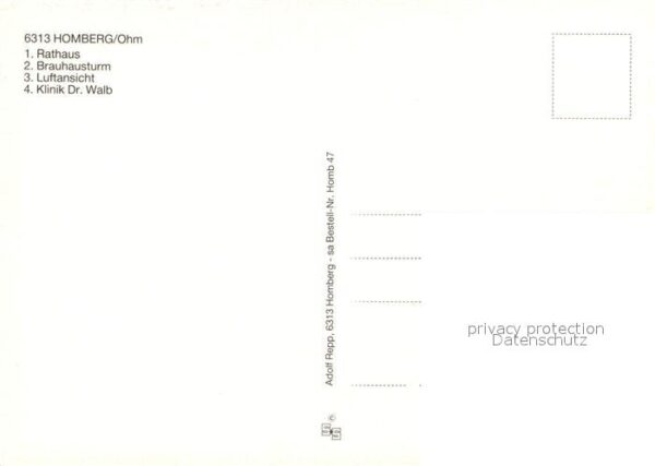 Homberg Ohm Rathaus Brauhausturm Fliegeraufnahme – Bild 2