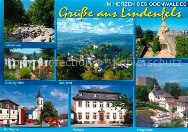 Lindenfels Odenwald Felsenmeer Strickelgräber Kirche Rathau