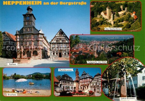 Heppenheim Bergstrasse Rathaus Marktbrunnen Jokus Brunnen Bruc