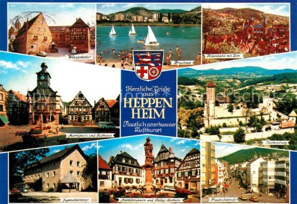Heppenheim Bergstrasse Winzerkeller Marktplatz Rathaus Jugendh