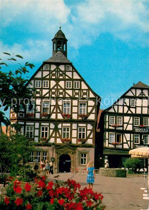 Gruenberg Hessen Rathaus Marktplatz Altstadt Fachwerkhäu