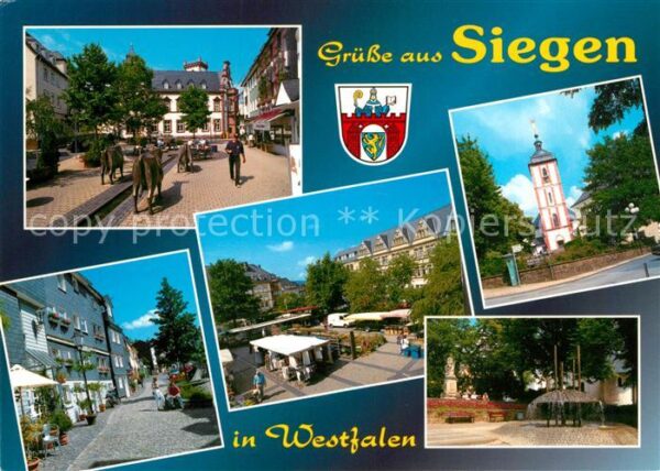 Siegen Westfalen Nikolaikirche Brunnen Markt Fussgängerz