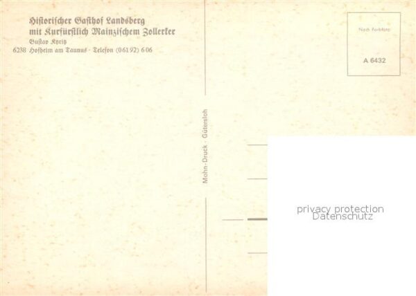 Hofheim Taunus Historischer Gasthof Landsberg mit kurf – Bild 2