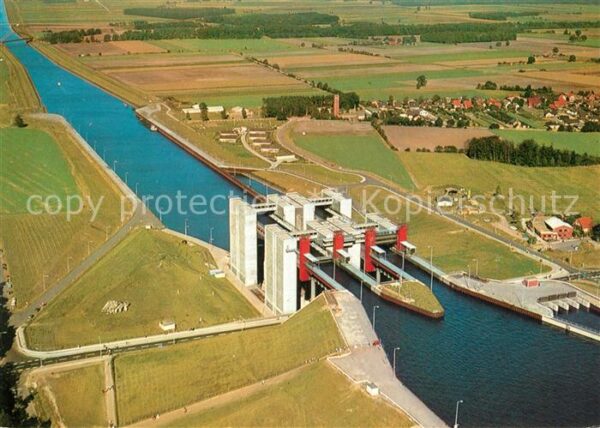 Scharnebeck Lueneburg Schiffshebewerk Fliegeraufnahme