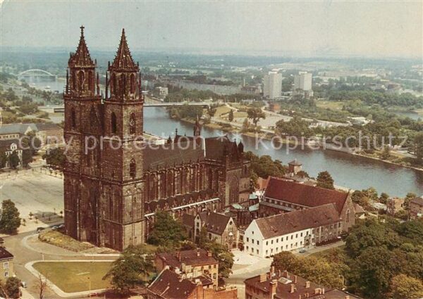 Magdeburg Dom Luftbildserie der Interflug