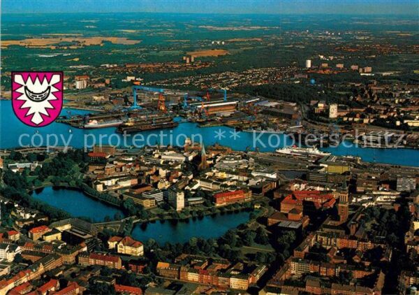 Kiel Landeshauptstadt Fliegeraufnahme