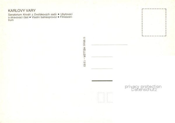 Karlovy Vary Sanatorium Krivan z Dvorakovych sadu Fi – Bild 2