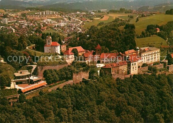 Passau Veste Oberhaus mit Stadtteil Grubweg Fl