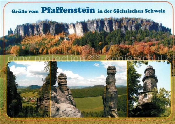 Pfaffenstein Koenigstein Saechsische Sch Blicj durch das Nadelöhr Barbarine Auss