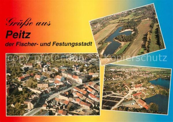 Peitz Fliegeraufnahme Stadtbild Badesee Garko