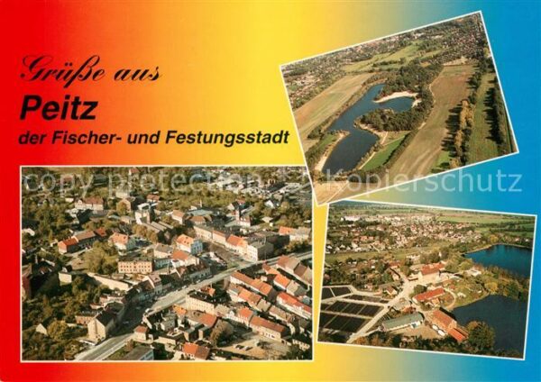 Peitz Fliegeraufnahme Stadtbild Badesee Garko