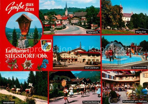 Siegsdorf Oberbayern Dorfzentrum Schwimmbad Maria Eck Almabt