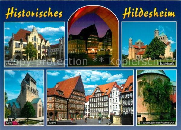 Hildesheim Rathaus Markt Dom Sankt Michaelis Tause