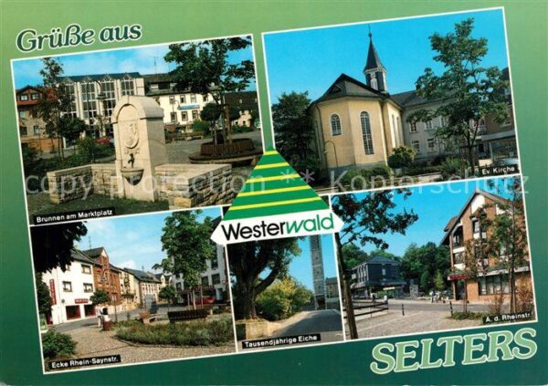 Selters Westerwald Brunnen Marktplatz Evangelische Kirche