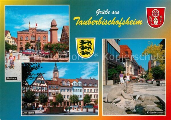 Tauberbischofsheim Markt Rathaus Krötenbrunnen