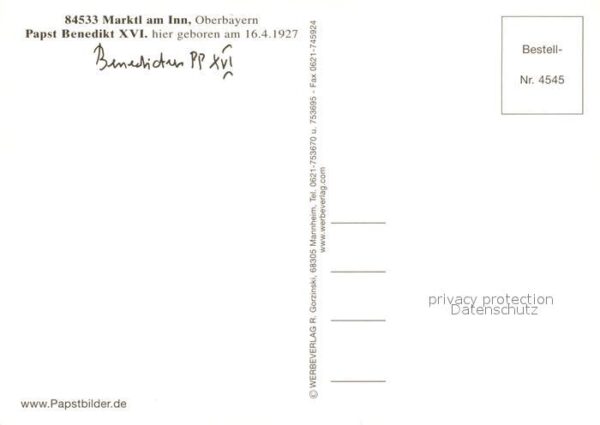 Marktl Inn Geburtshaus von Pabst Benedikt Fliegera – Bild 2