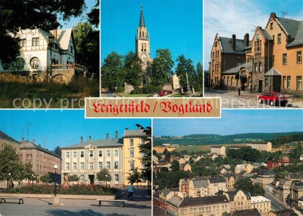 Lengenfeld Vogtland Kirche Blick vom Kirchturm Bahnhof Mark