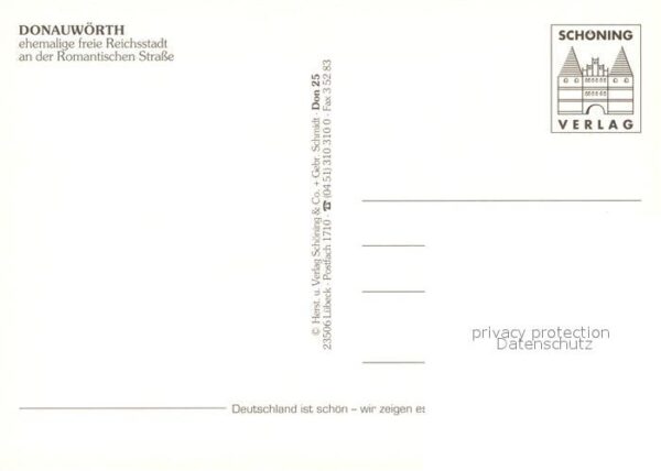 Donauwoerth Brückenpartie Kirche Brunnen an der Rom – Bild 2