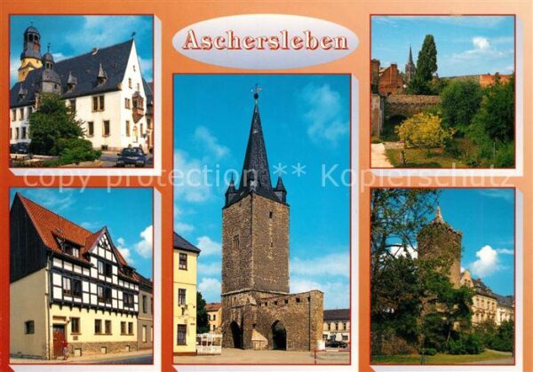 Aschersleben Kirche Turm Fachwerk